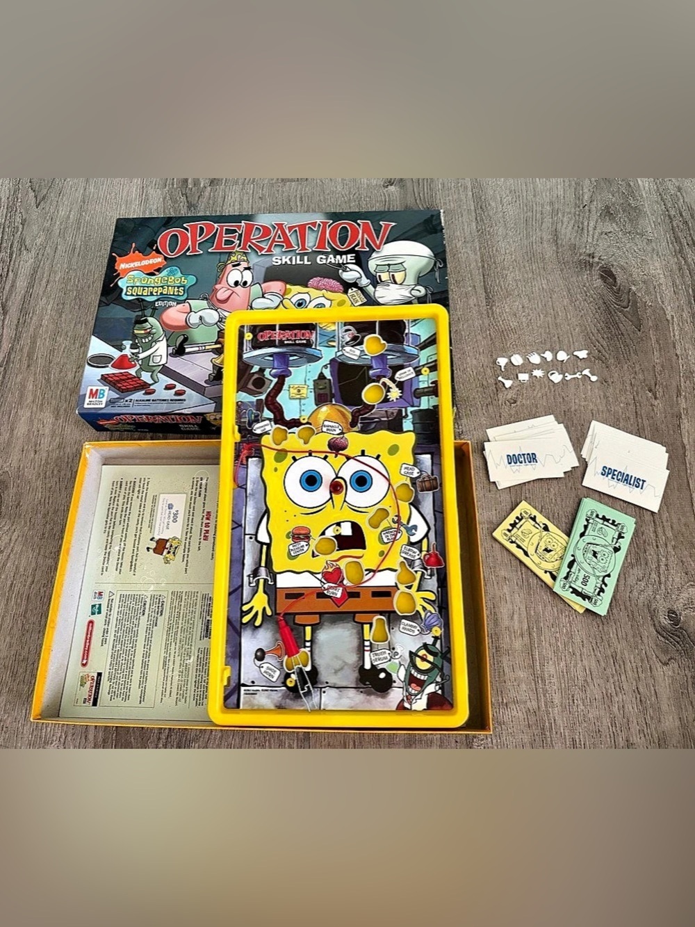 Operation SpongeBob SquarePants Edition Board Game Yellow SpongeBob Edition comp